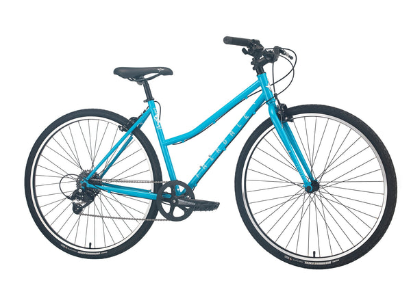 Fairdale Lookfar Step-Thru 8-speed city bike, Small/Medium, Gloss Surf Blue