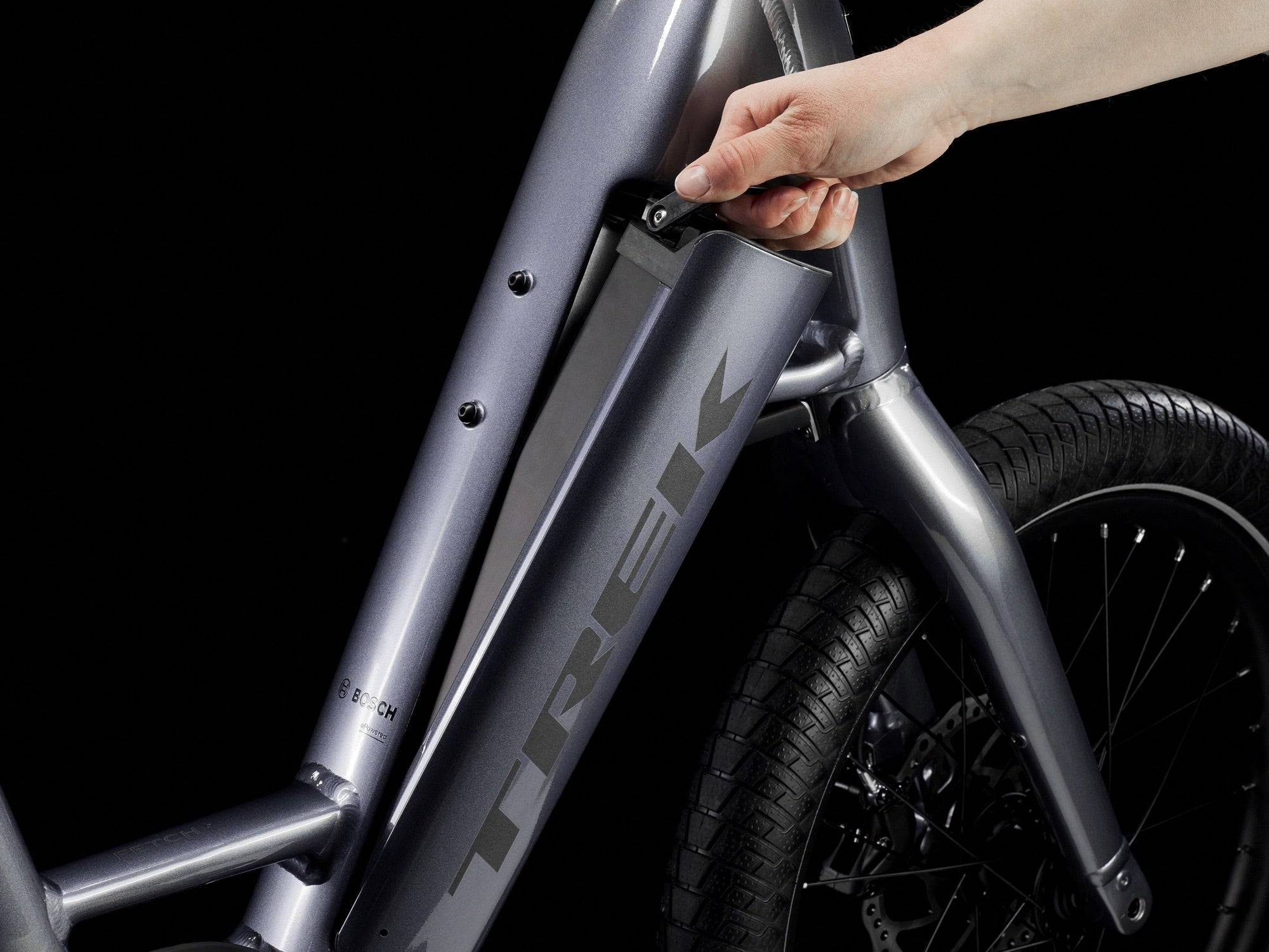 Trek Fetch+ 2 electric cargo bike, Galactic Grey