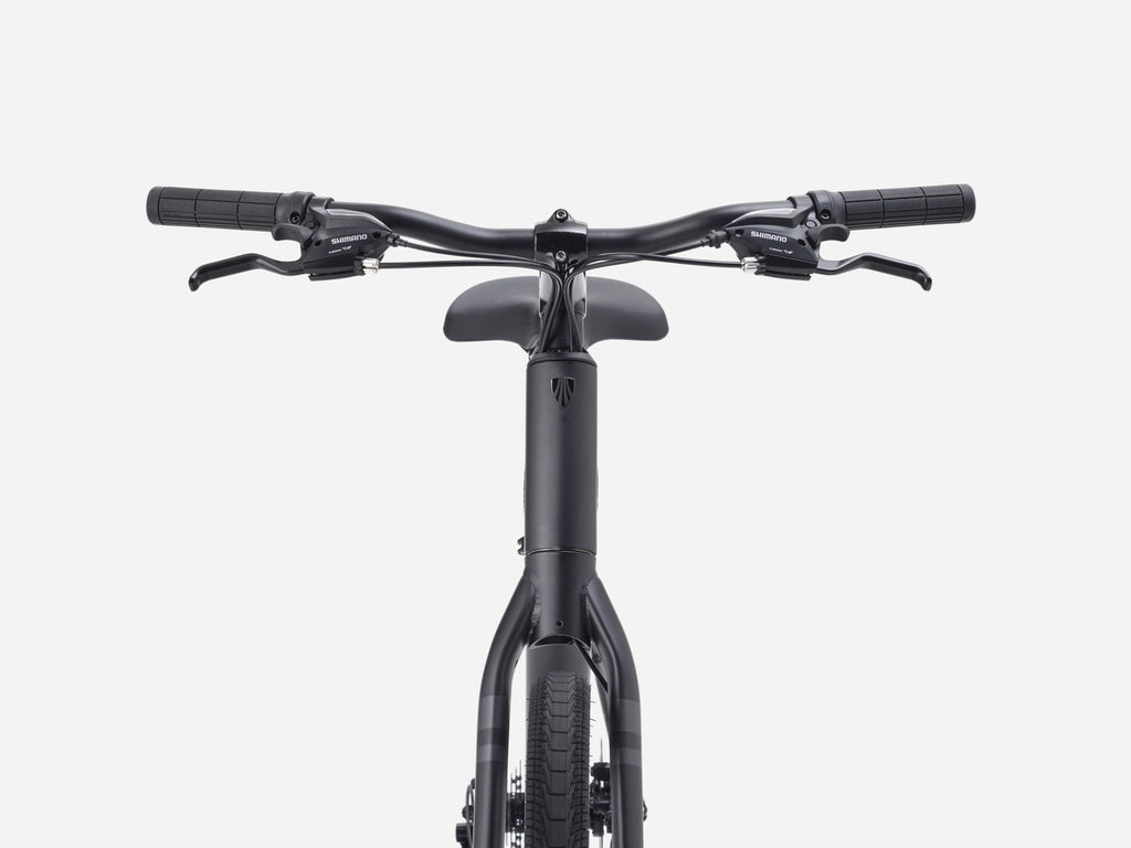 Trek Verve 1 step-over hybrid bike in Dark Web