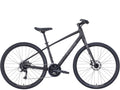 Trek Verve 1 step-over hybrid bike in Dark Web