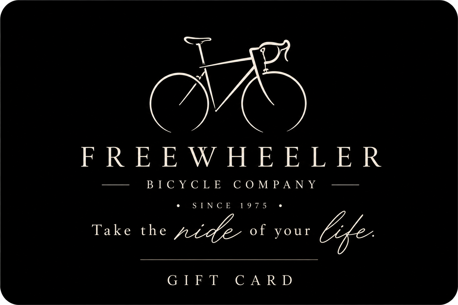 FreeWheeler Bicycle Gift Card — Davis CA Bike Shop