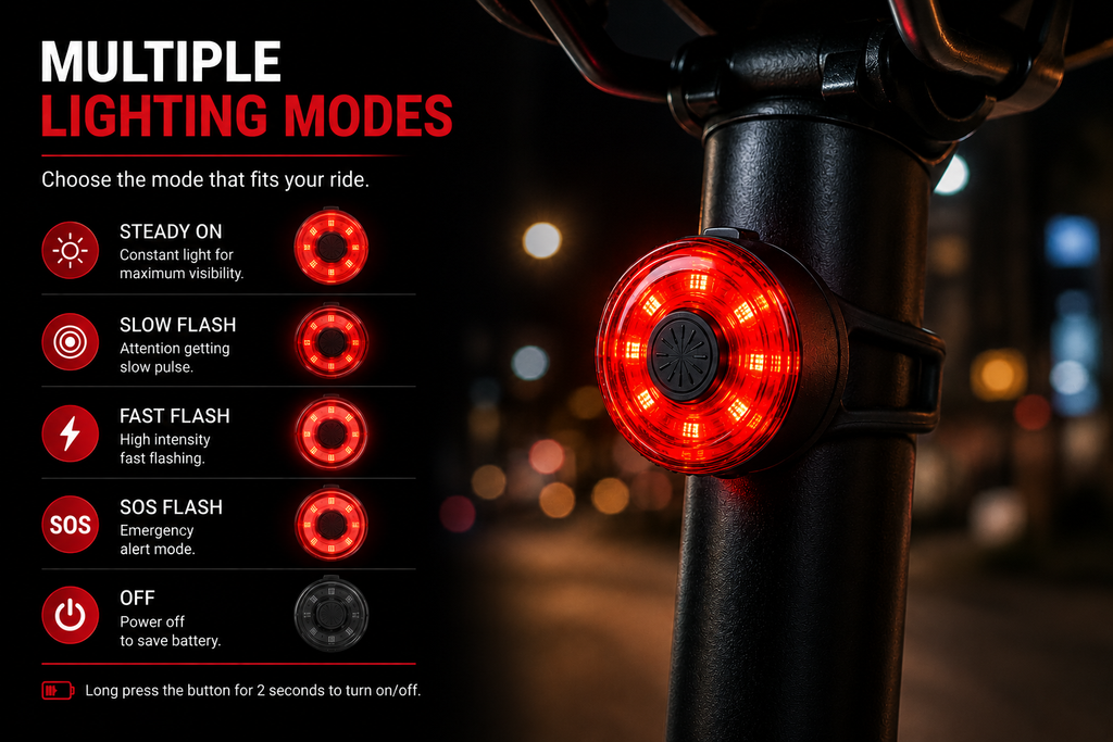 Intelligent Sensing LED Bicycle Tail Light